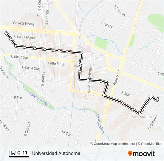 C-11 Bus Line Map