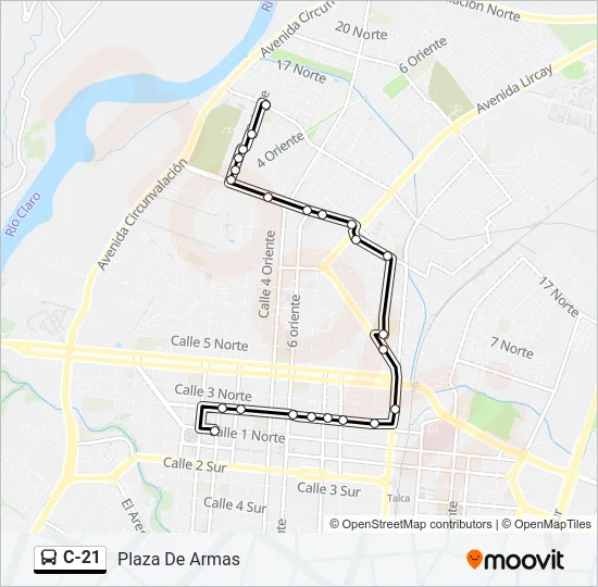 C-21 Bus Line Map