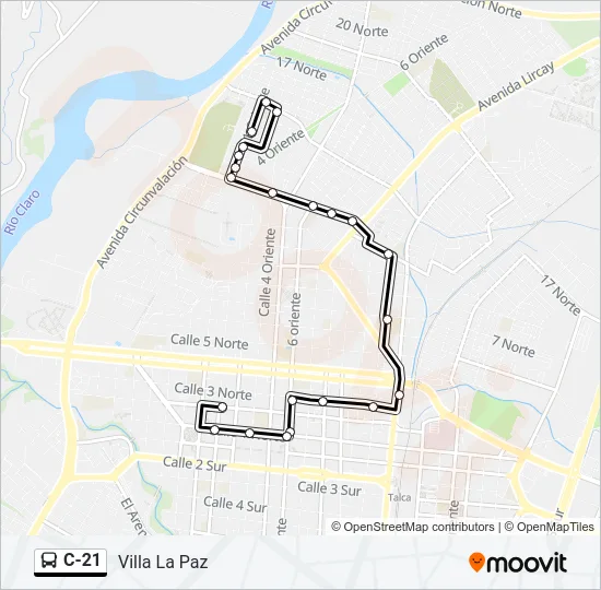 C-21 Bus Line Map