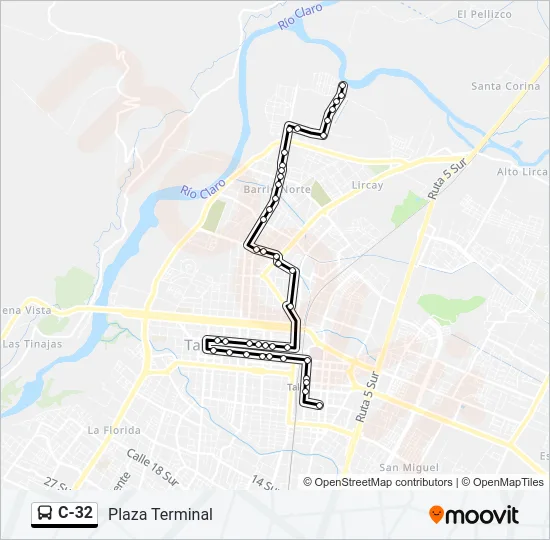 C-32 Bus Line Map