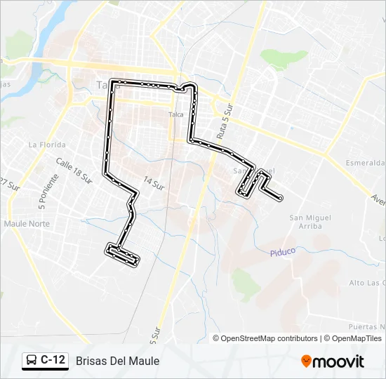 C-12 Bus Line Map