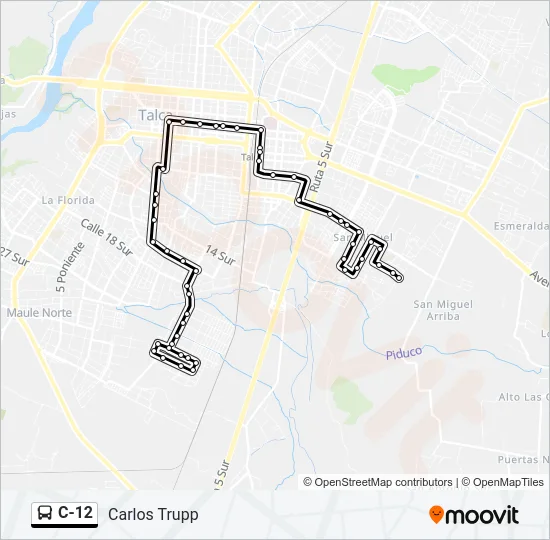 C-12 Bus Line Map