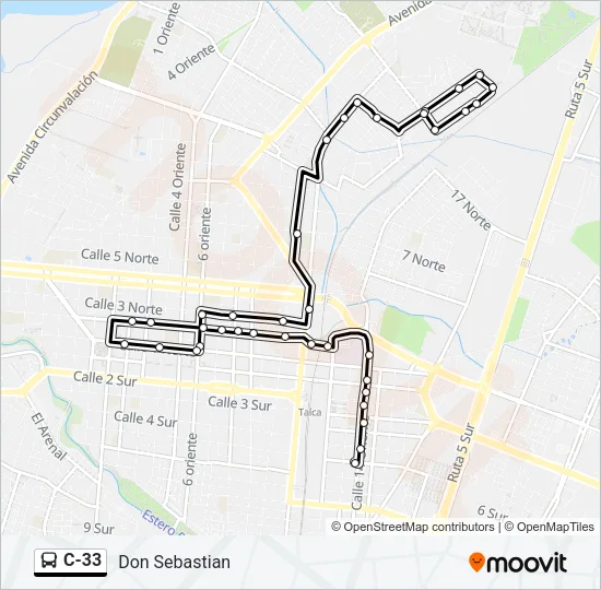 C-33 Bus Line Map