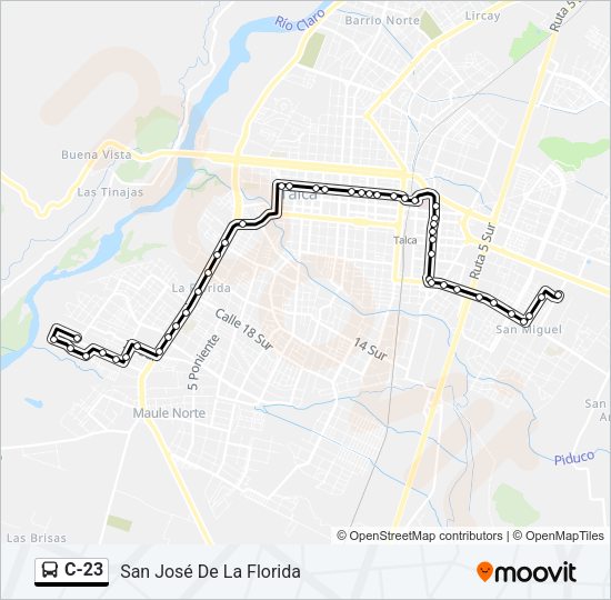 Mapa de C-23 de autobús