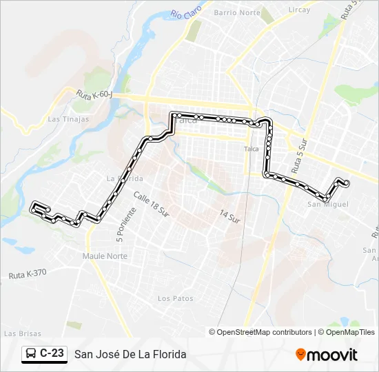 C-23 Bus Line Map