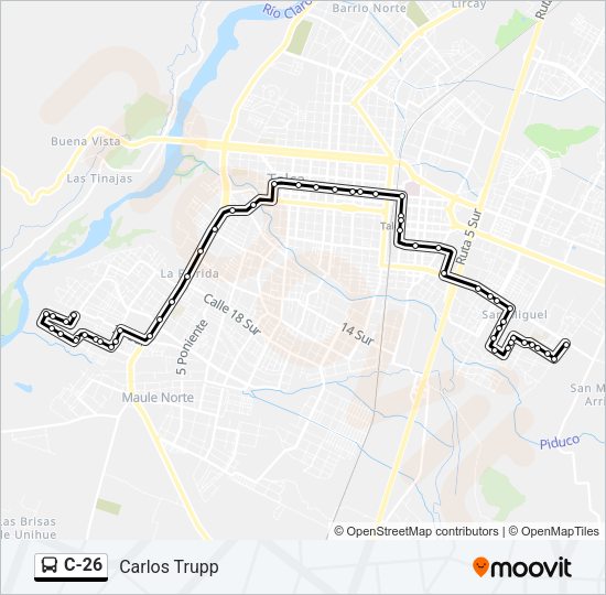 Mapa de C-26 de autobús