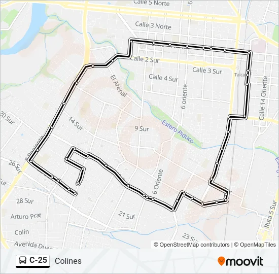 C-25 Bus Line Map