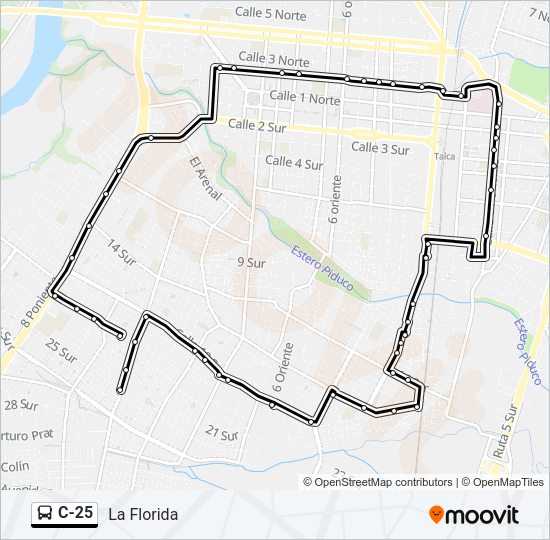 C-25 Bus Line Map