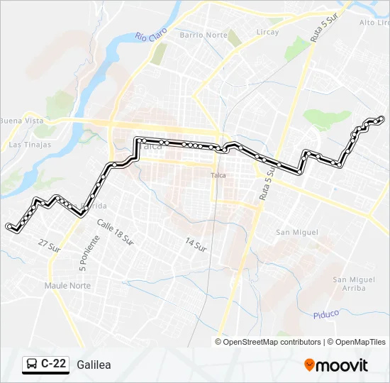 C-22 Bus Line Map
