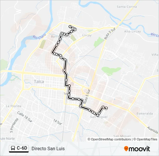 C-6D Bus Line Map