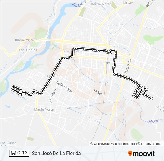 C-13 bus Line Map