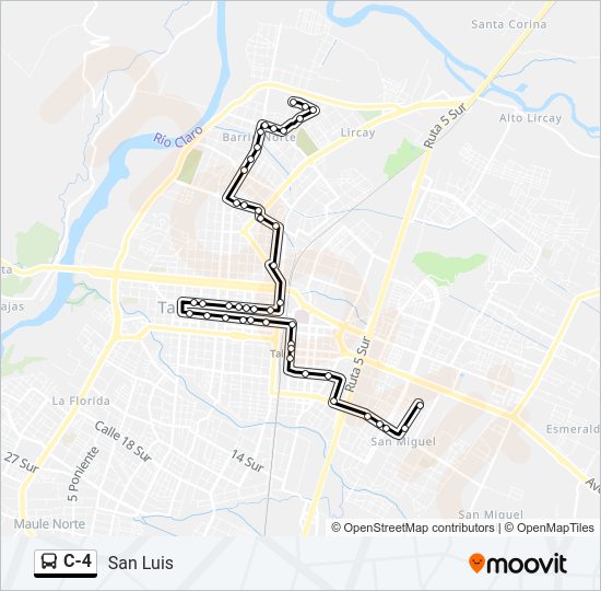 C-4 Bus Line Map