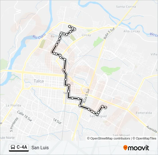 C-4A Bus Line Map