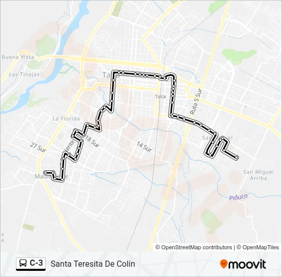 C-3 Bus Line Map