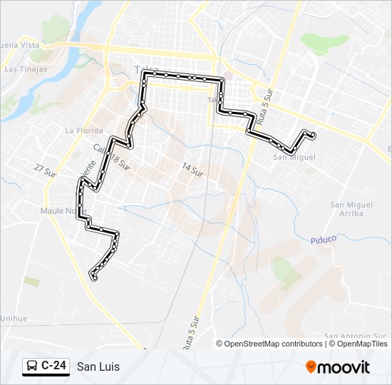 C-24 Bus Line Map