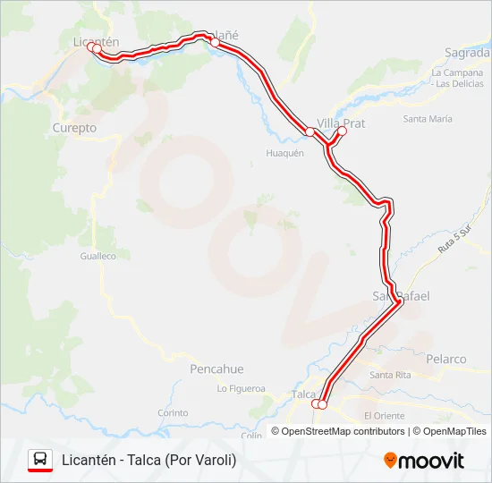 LICANTÉN Bus Line Map