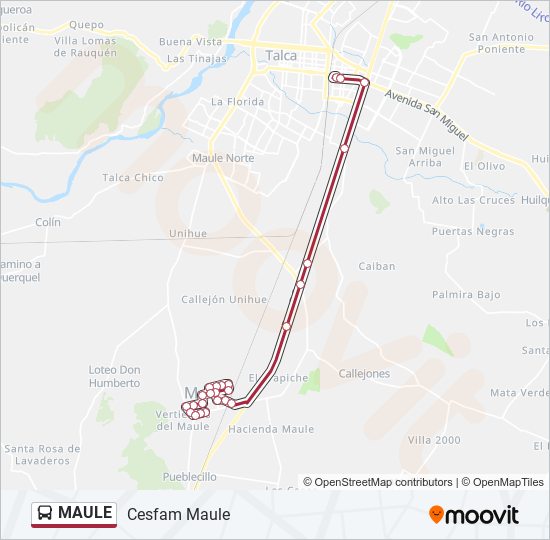 MAULE bus Line Map