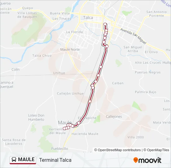 MAULE Bus Line Map