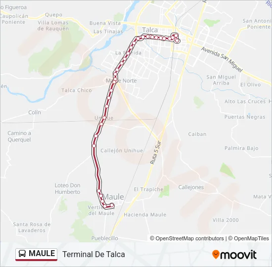 MAULE Bus Line Map