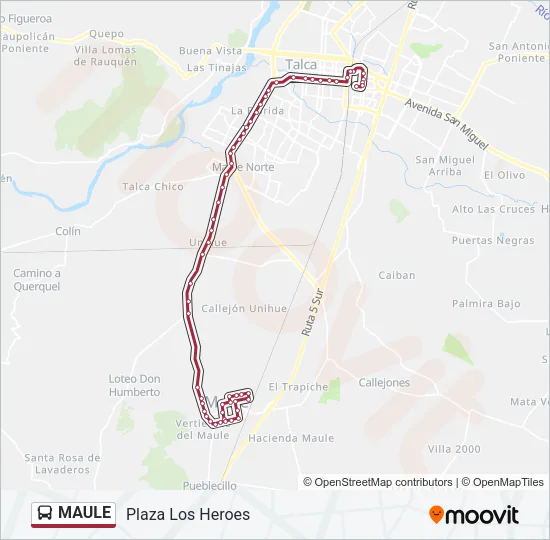 MAULE Bus Line Map