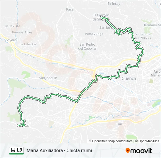 L9 Bus Line Map