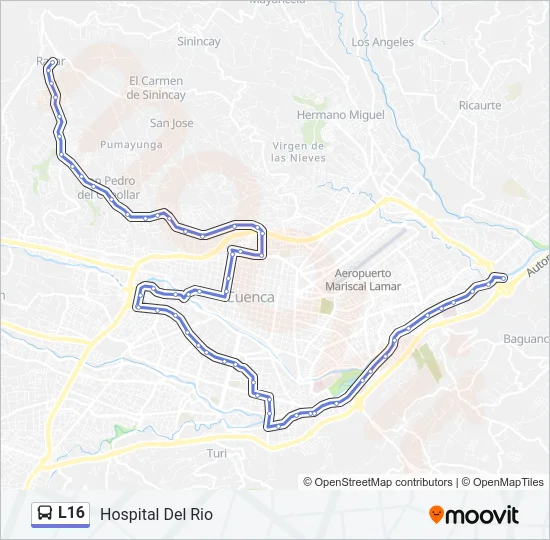 L16 Bus Line Map