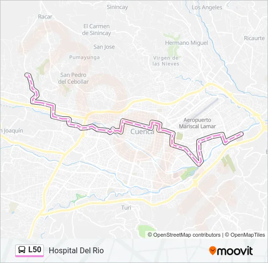 L50 Bus Line Map