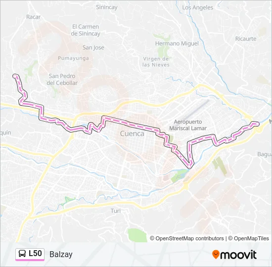 L50 Bus Line Map