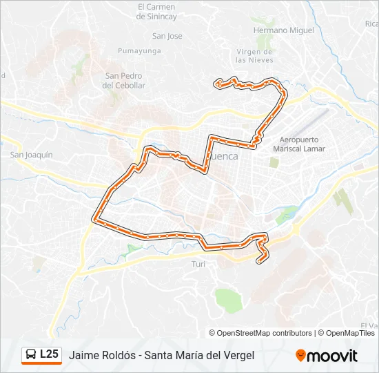 L25 Bus Line Map