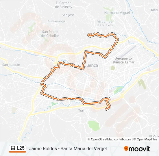 L25 Bus Line Map