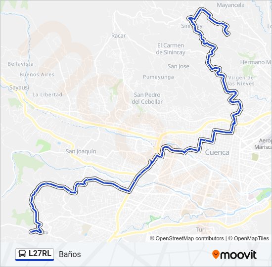 Mapa de L27RL de autobús
