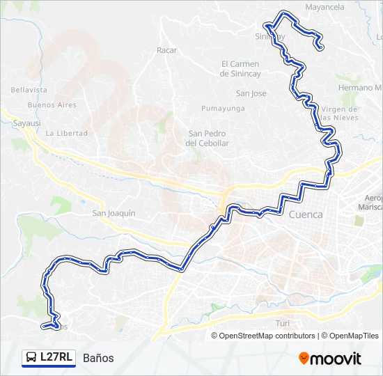 L27RL Bus Line Map