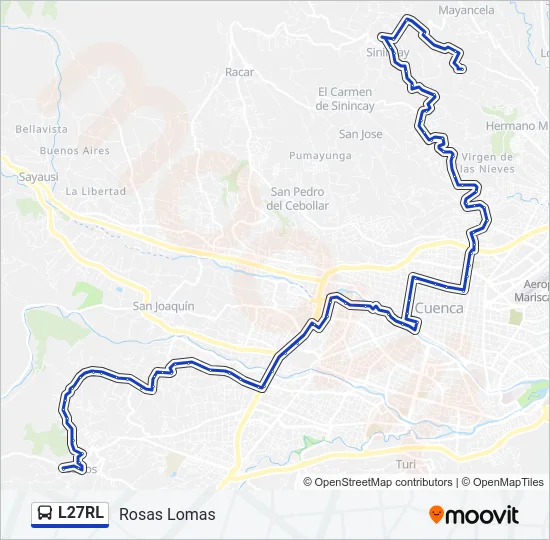 L27RL Bus Line Map