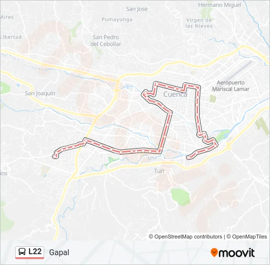 L22 Bus Line Map