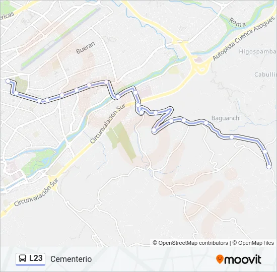 L23 Bus Line Map