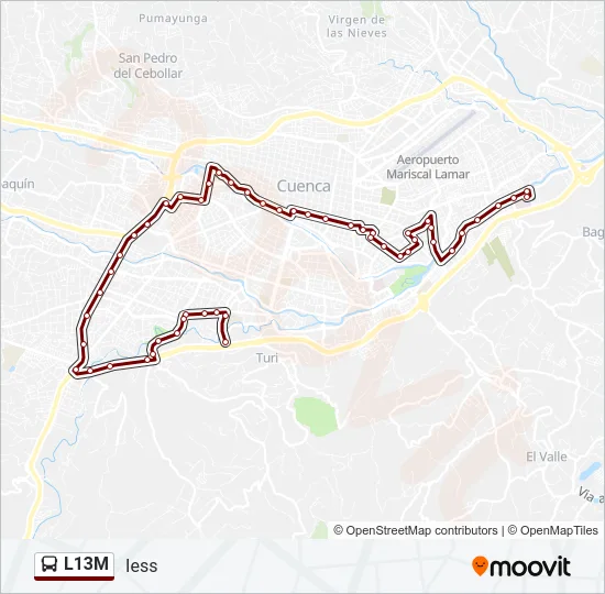 L13M Bus Line Map