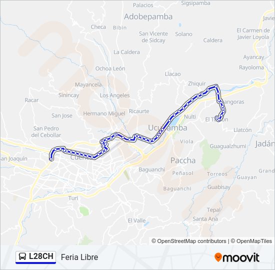 Mapa de L28CH de autobús