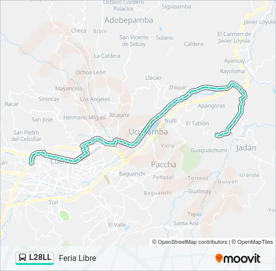 L28LL Bus Line Map