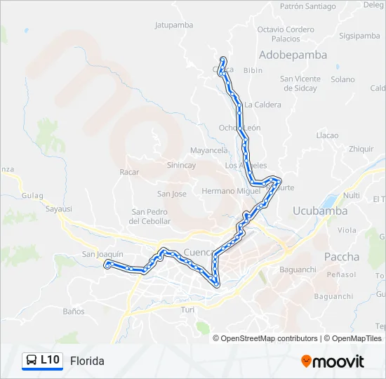 L10 Bus Line Map