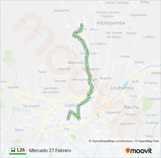 L26 Bus Line Map