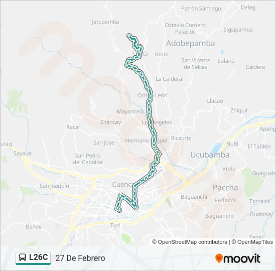 L26C Bus Line Map