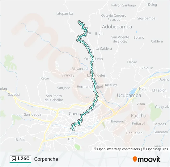 L26C Bus Line Map