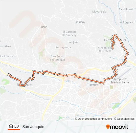 L8 Bus Line Map