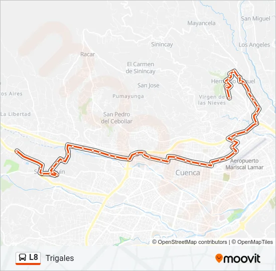 L8 Bus Line Map