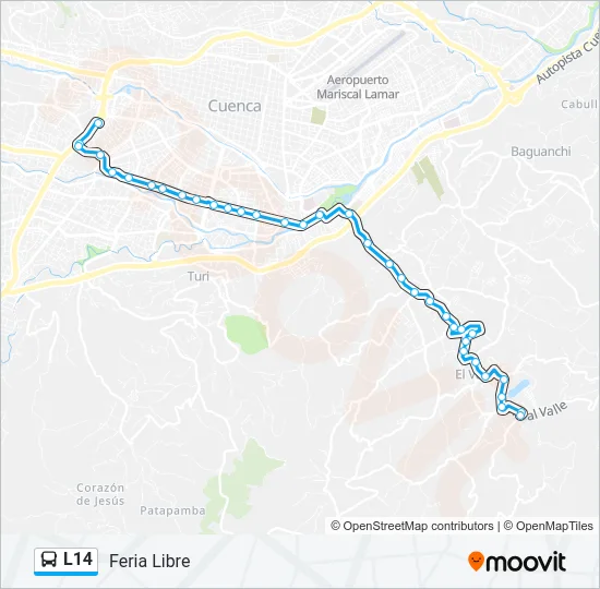 L14 Bus Line Map