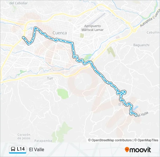 L14 Bus Line Map