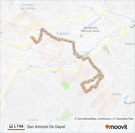 L14A Bus Line Map