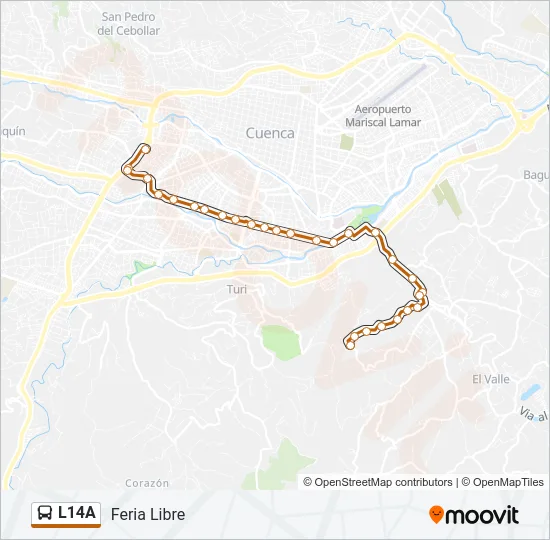 L14A Bus Line Map