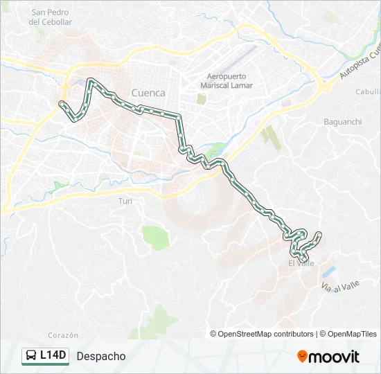 L14D Bus Line Map