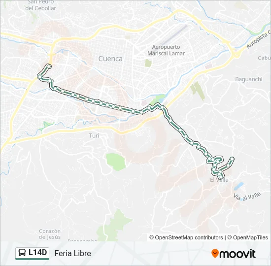 L14D Bus Line Map